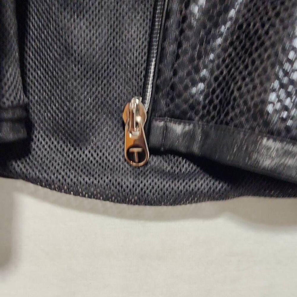 Vintage Tail Tech Women's Size Large Black Faux Leather Crocodile Print Jacket - Picture 13 of 13